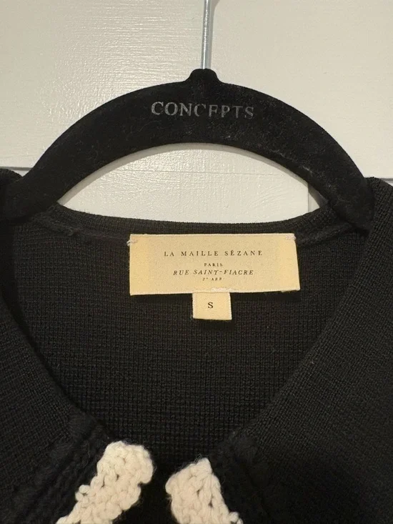 Sezane Bettany Merino Wool Cardigan Sweater - Picture 5 of 5